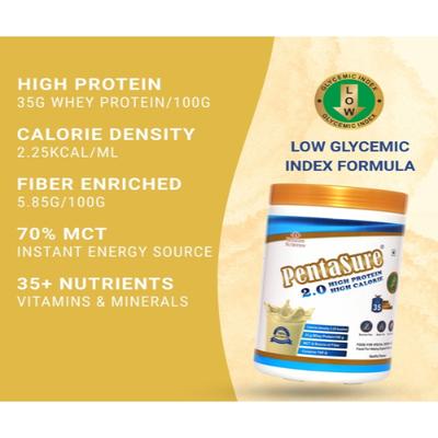 PentaSure 2.0 High Protein High Calorie Powder - Vanilla Flavour 1 kg - Protein Drink
