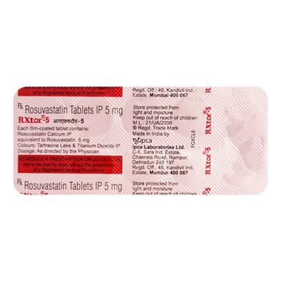 Rxtor 5mg Tablet 10'S - High Cholesterol-Dys