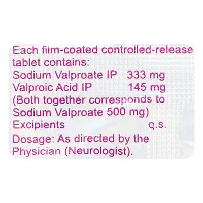 Valrate CR 500mg Tablet 10'S - Epilepsy/Convulsion-Ant