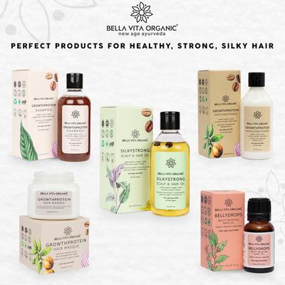 Bella Vita Organic Silkystrong Coffee Onion Ayurvedic Herbal Anti 225 ml - Hair Oils