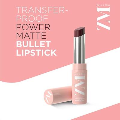 Zayn & Myza Transfer - Proof Power Matte Lipstick, Mysterious Plum 3.2 gm - Lipsticks
