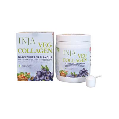 INJA Veg Collagen Powder - Blackcurrant Flavour 150 g - Hair & Skin