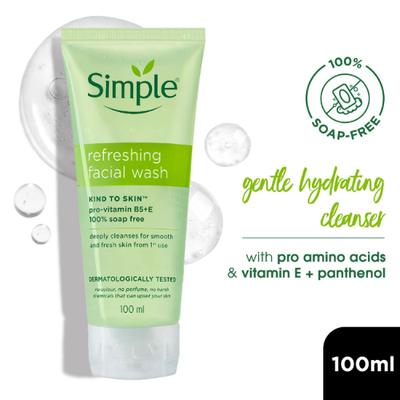 Simple Kind To Skin Refreshing Facial Wash 100 ml - Face Wash & Cleansers