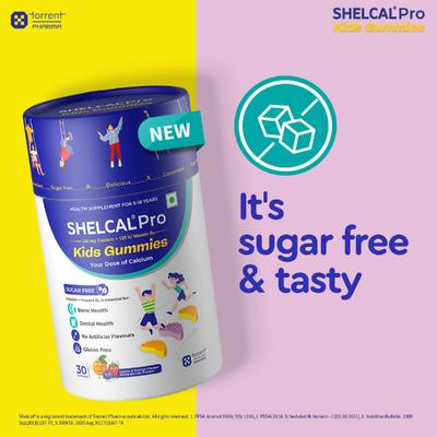 Shelcal Pro Kids Sugar free Gummies - Lemon, Orange & Mixed Berries Flavours 30's - Multi-Vitamins
