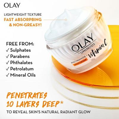 Olay Luminous Vitamin C with Niacinamide + Moisturiser 50gm - Face Moisturizers