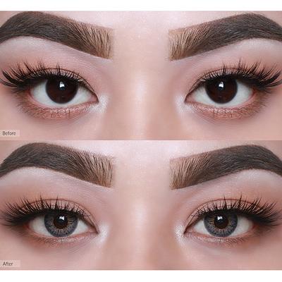 O-Lens Jenith 6Month Coloured Contact Lenses - Natural Grey ( 0.00 ) 1's - Eyecare Lenses