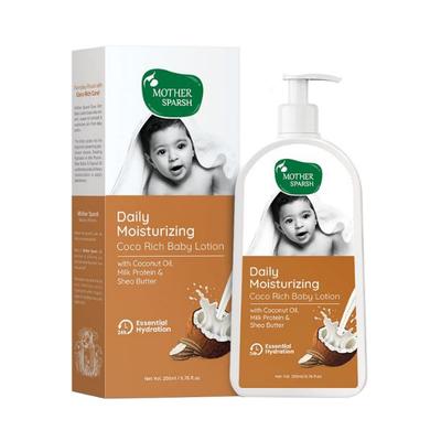 Mother Sparsh Milky Daily Moisturizing Coco Rich Baby Lotion, Milk Protein & Shea Butter 200 ml - Creams, Lotions & Oils