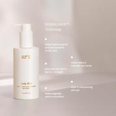 82E Body Milk SPF 20 PA++ with Coconut and Ceramides 240 ml - Lotions & Creams