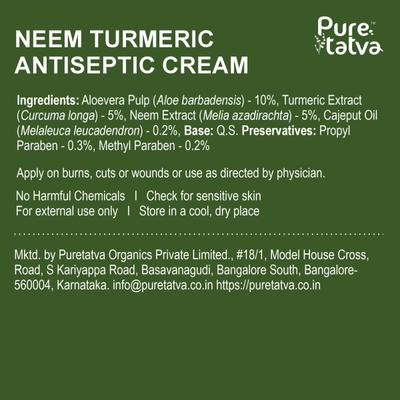 Pure Tatva Neem Turmeric Antiseptic Cream 75 g - Antiseptic Cream