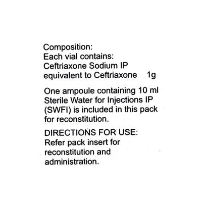 Monocef 1gm Injection 1's - Bacterial Infections-Cep