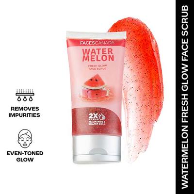 Faces Canada Watermelon Fresh Glow Face Scrub, Exfoliates & Removes Impurities 70 ml - Scrubs & Exfoliants
