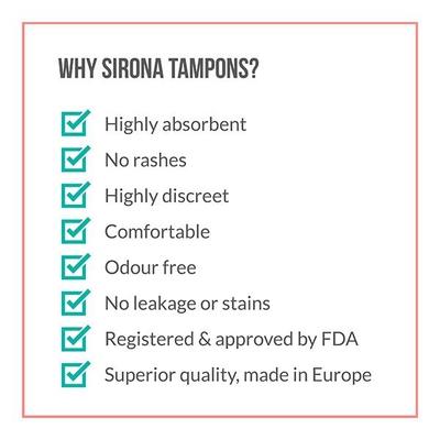 Sirona Premium Applicator Tampons - (Super Plus Heavy Flow) 16's - Tampons
