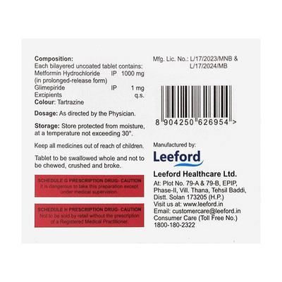 DEBISTAL M1 FORTE Tablet 10's - Diabetes-Ant