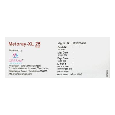 METORAY XL 25 Tablet 10's - Hypertension-Ana