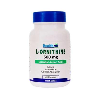 Healthvit L-Ornithine 500 mg Essential Amino Acid- Capsules 60's - Amino Acids