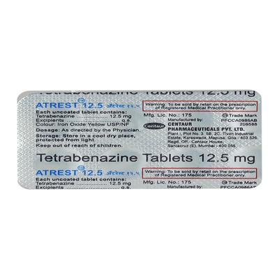 Atrest 12.5mg Tablet 10'S - ADHD
