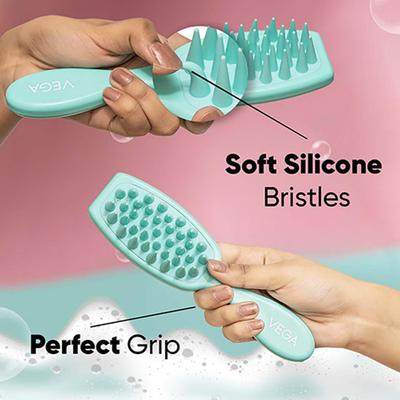 Vega Hair Scalp Massager Shampoo Brush for Manual Head Massager for Men and Women, (SSB-02) 95 gm - Hair Brushes