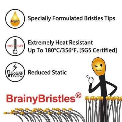 NuWay 4HAIR U.S. Patented Detangler Hair Brush for Men, Women & Kids - Light Pink - JuniorC 1s 1's - Hair Brushes