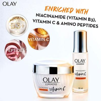 Olay Luminous Vitamin C with Niacinamide + Moisturiser 50gm - Face Moisturizers