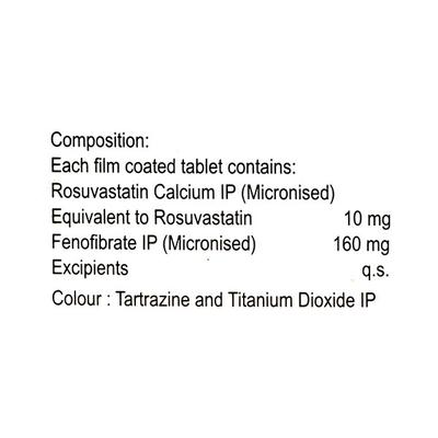 Rosys FT 10/160mg Tablet 10'S - High Cholesterol-Dys