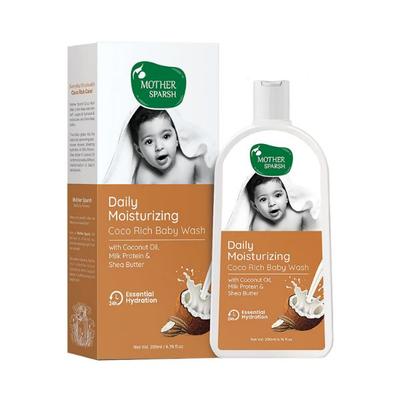 Mother Sparsh Coco Rich Baby Wash With Coconut Oil, Milk Protein & Shea Butter 200 ml - Baby Body Wash