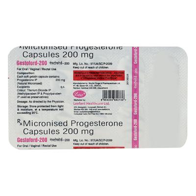 GESTOFORD 200 Capsule 10's - Hormonal Therapy-Oes