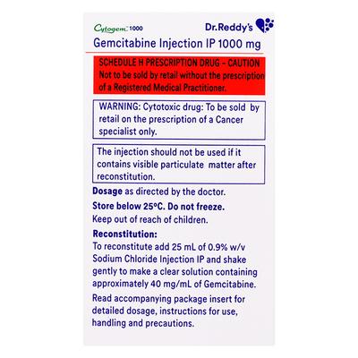 Cytogem 1gm Injection 1's - Cancer Oncology-Cyt