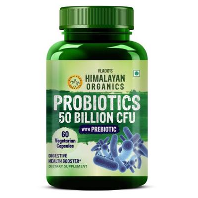 Vlado's Himalayan Organics Probiotics 50 Billion CFU with Prebiotics Veg Capsules 60's - Digestive Health