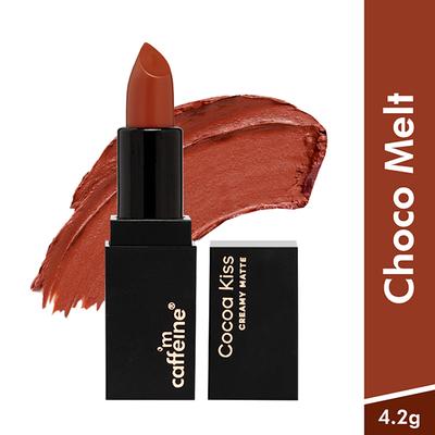 mCaffeine Cocoa Kiss Creamy Matte Nude Lipstick with Cocoa Butter - Choco Melt 4.2 gm - Lipsticks