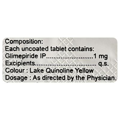 APRIGLIM 1mg Tablet 15's - Diabetes-Ant