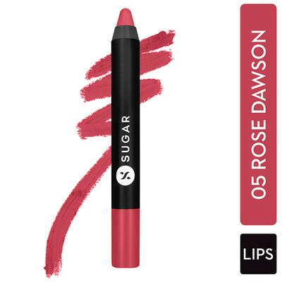 SUGAR Cosmetics Matte As Hell Crayon Lipstick - 05 Rose Dawson (Rose Pink) 2.8 gm - Lip Crayons