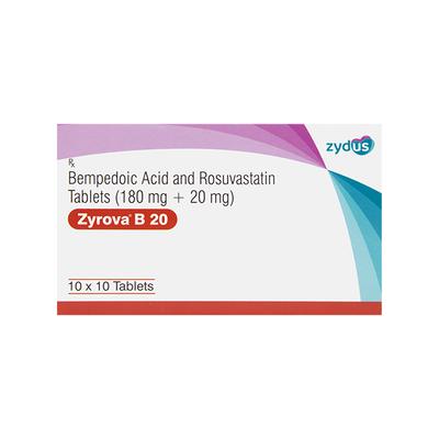 ZYROVA B 20 Tablet 10's - High Cholesterol-Dys