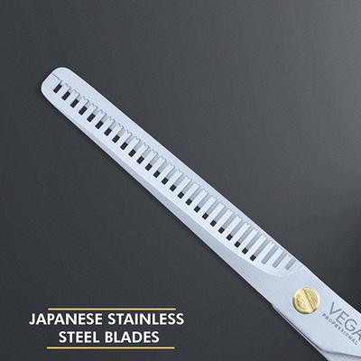 Vega Professional Pro Barber Cut 30 Thinning 6.5' Academy Line Hairdressing Scissor (VPVSC-33) 1's - Grooming Kits