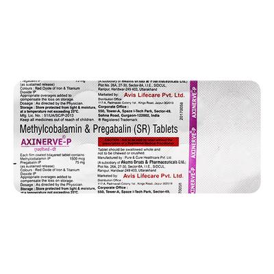 AXINERVE P Tablet 10's - Neuropathic Pain-Dru