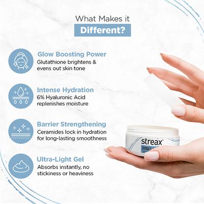 Streax Hydrate & Shine Serum Infused Face Cream Gel 50 g - Day Cream