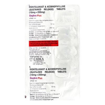 Oxybro Plus Tablet 10'S - Asthma/COPD-Ast