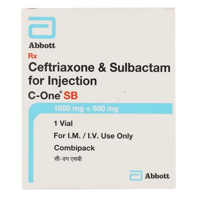 C One SB 1000/500mg Injection 1'S - Bacterial Infections-Cep