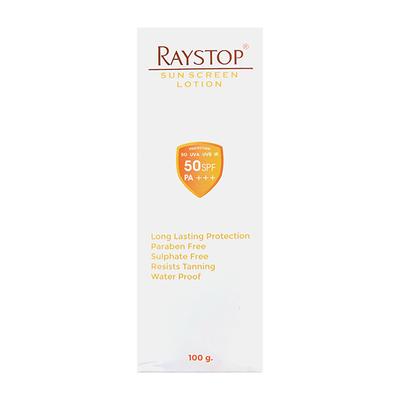 RAYSTOP PROTECTION 50SPF PA+++ 5G UVA/UVB/IR SUNSCREEN Lotion 100g - Sunscreen Preparations-Emo