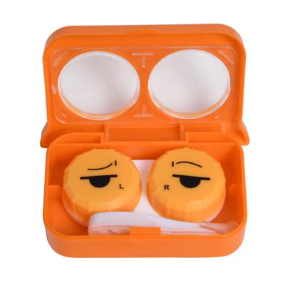 Modisch New fashion Lazy Eyes Contact Lens Case - Orange 1's - Eyecare Lenses
