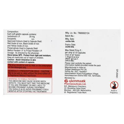 D Acne I 20mg Capsule 10'S - Acne-Acn