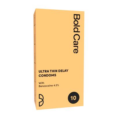 Bold Care Ultra Thin Delay condoms, (Pack of 10) 1's - Plain/Flavoured Condoms