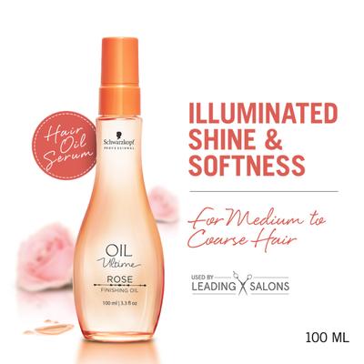 Schwarzkopf Professional Oil Ultime Rose Finishing Oil - For Fine to Normal Hair 100 ml - Hair Serums
