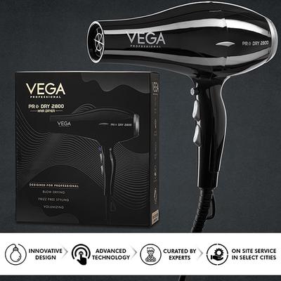 VEGA Professional Pro Dry 2400-2800W Hair Dryer for Men & Women with Cool Shot Button, (VPPHD-09) 1's - Hair Dryers