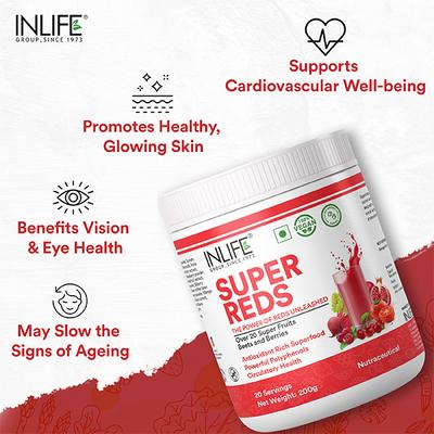 Inlife Super Reds Powder 200 g - Multi-Vitamins