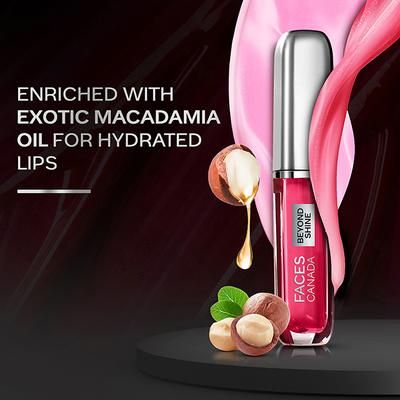 Faces Canada Beyond Shine Lip Gloss - AmiGurl 01, Lightweight, Non-Sticky, Instant Shine 3 ml - Lip Glosses