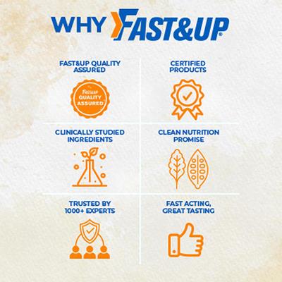 Fast&Up Activate Pre-Training Drink L-Arginine L-Carnitine 1500 mg Effervescent Tablet - Orange Flavour 20's - Workout Essentials