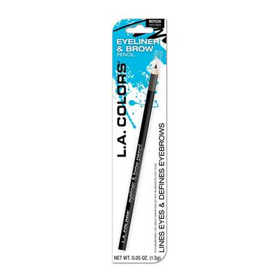L.A. Colors Eyeliner & Brow Pencil- Black/Brown 1.5 gm - Eyeliners
