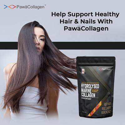PawaCollagen Hydrolysed Marine Collagen Dietary Supplement Powder (Pack of 15s x 5 gm) - Hair & Skin