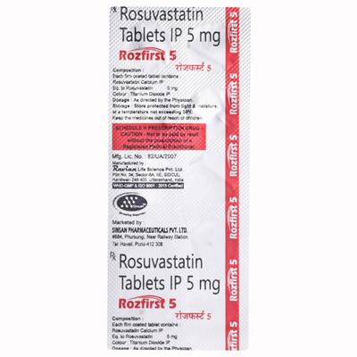 ROZFIRST 5 Tablet 15's - High Cholesterol-Dys