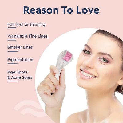 GUBB Derma Roller 0.5mm - Transparent Pink 72 gm - Derma Rollers
